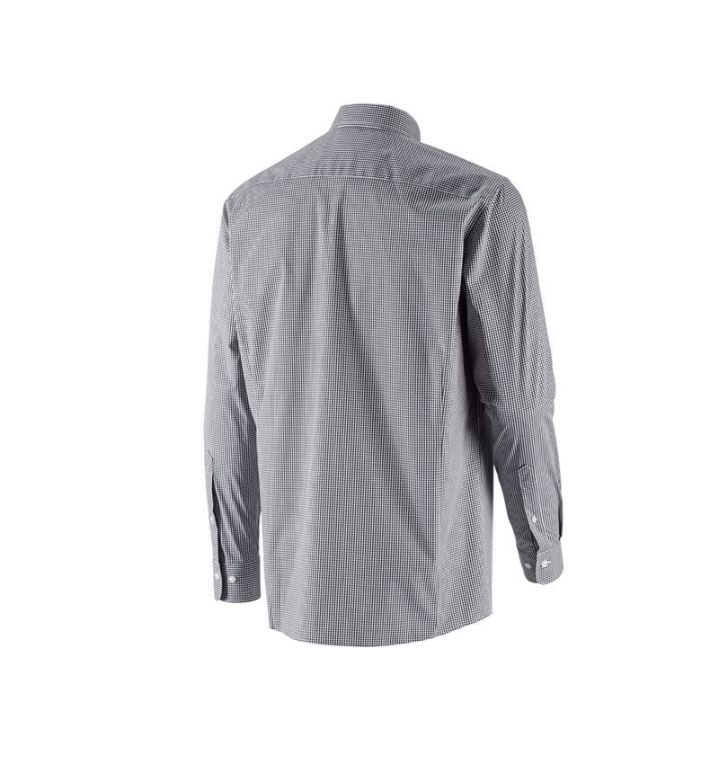 Hauts: e.s. Chemise de travail cotton stretch comfort fit + noir à carreaux 4