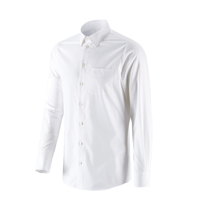 Shirts & Co.: e.s. Business Hemd cotton stretch, slim fit + weiß 3