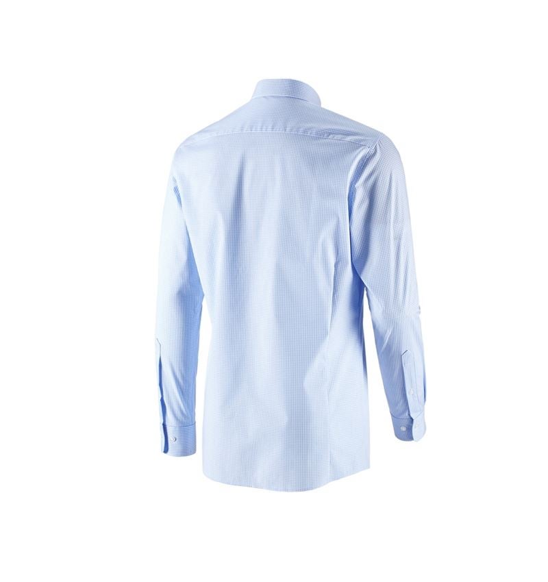 Themen: e.s. Business Hemd cotton stretch, slim fit + frostblau kariert 4