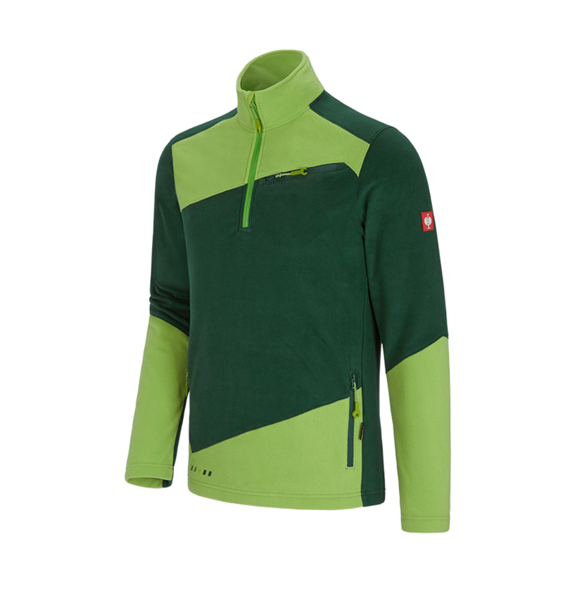Shirts & Co.: Fleece Troyer e.s.motion 2020 + grün/seegrün 2