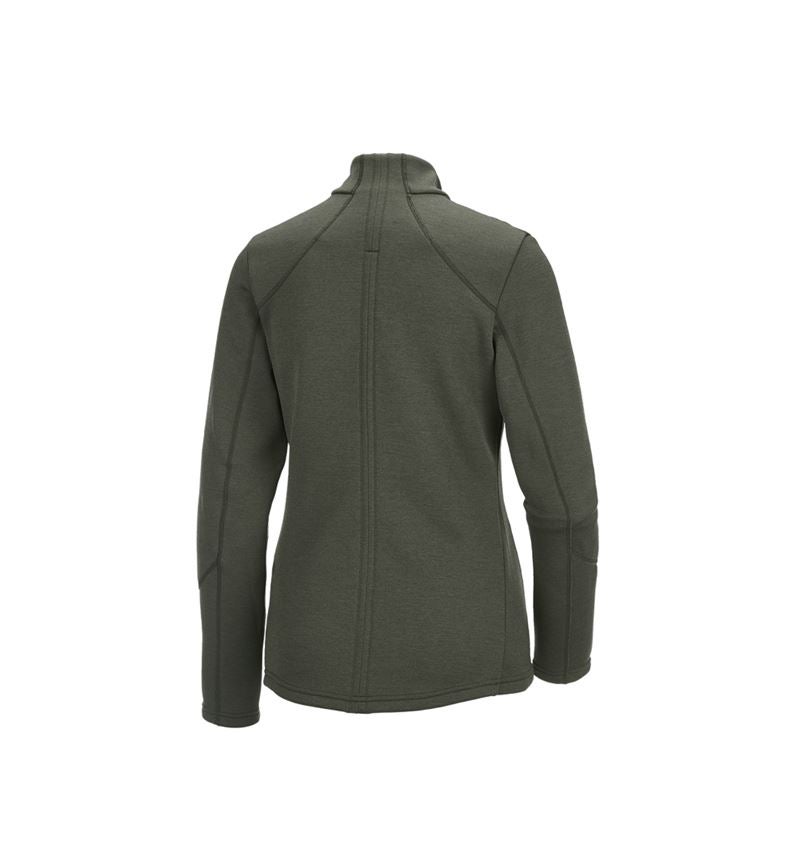 Work Jackets: e.s. Functional sweat jacket melange, ladies' + thyme melange 3