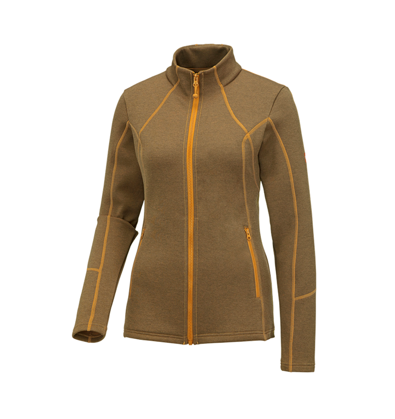 Gardening / Forestry / Farming: e.s. Functional sweat jacket melange, ladies' + lightorange melange