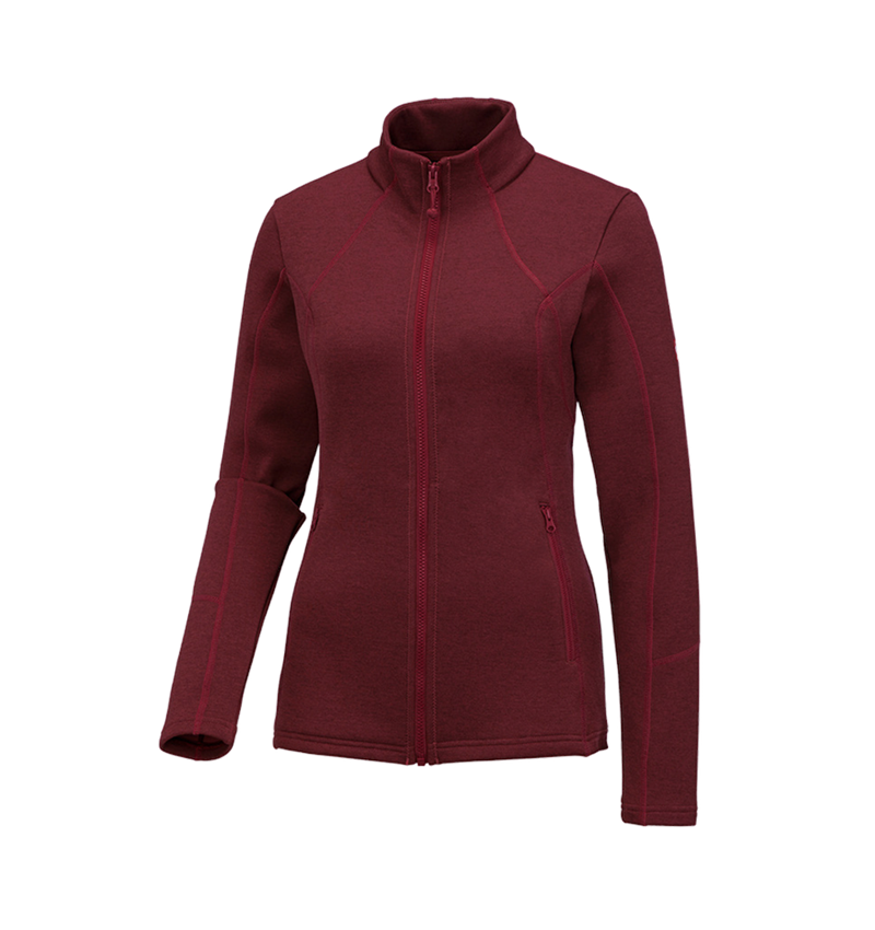 Topics: e.s. Functional sweat jacket melange, ladies' + ruby melange