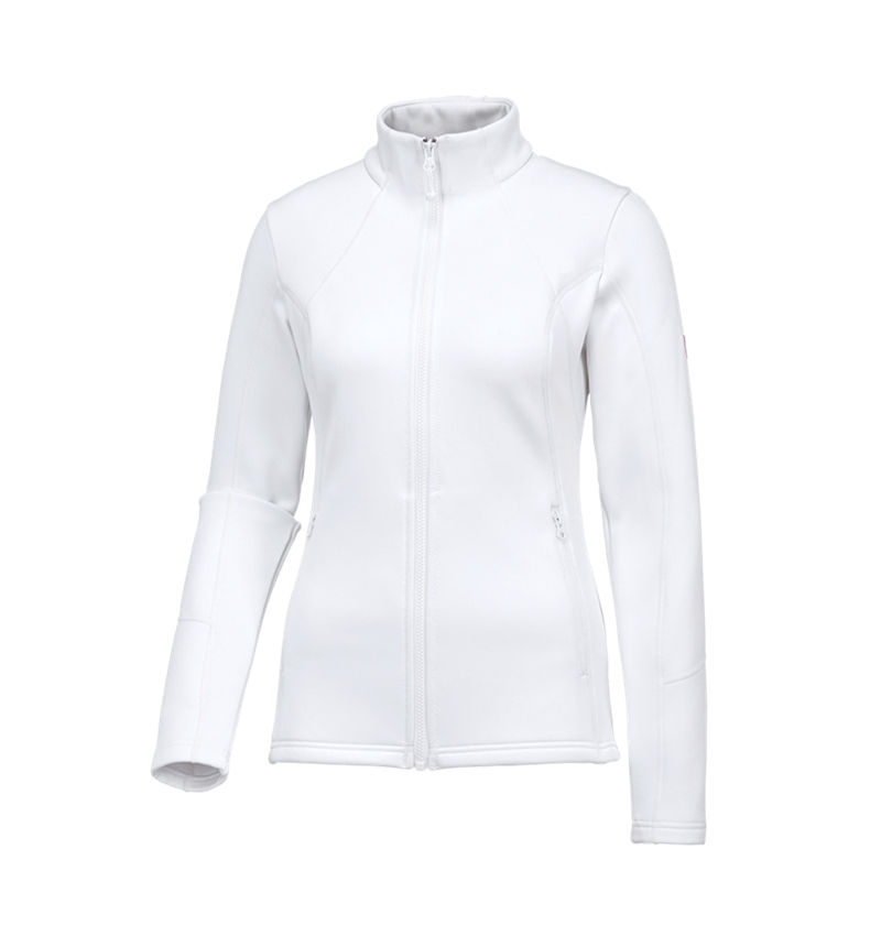 Work Jackets: e.s. Functional sweat jacket melange, ladies' + white 1