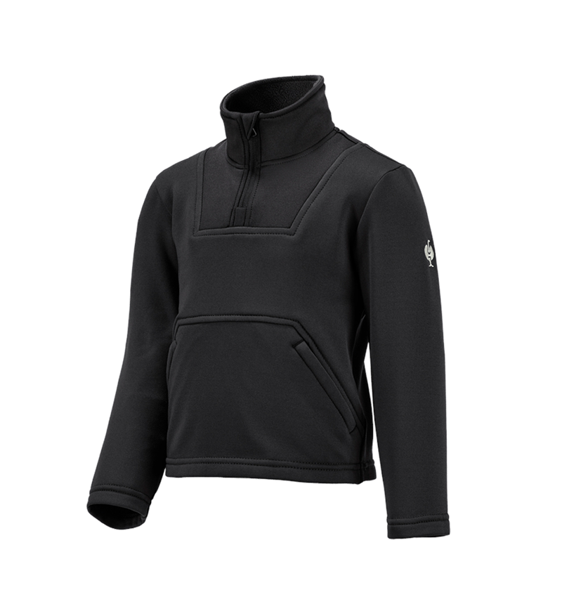 Shirts, Pullover & more: Funct.Troyer thermo stretch e.s.concrete child. + black 2