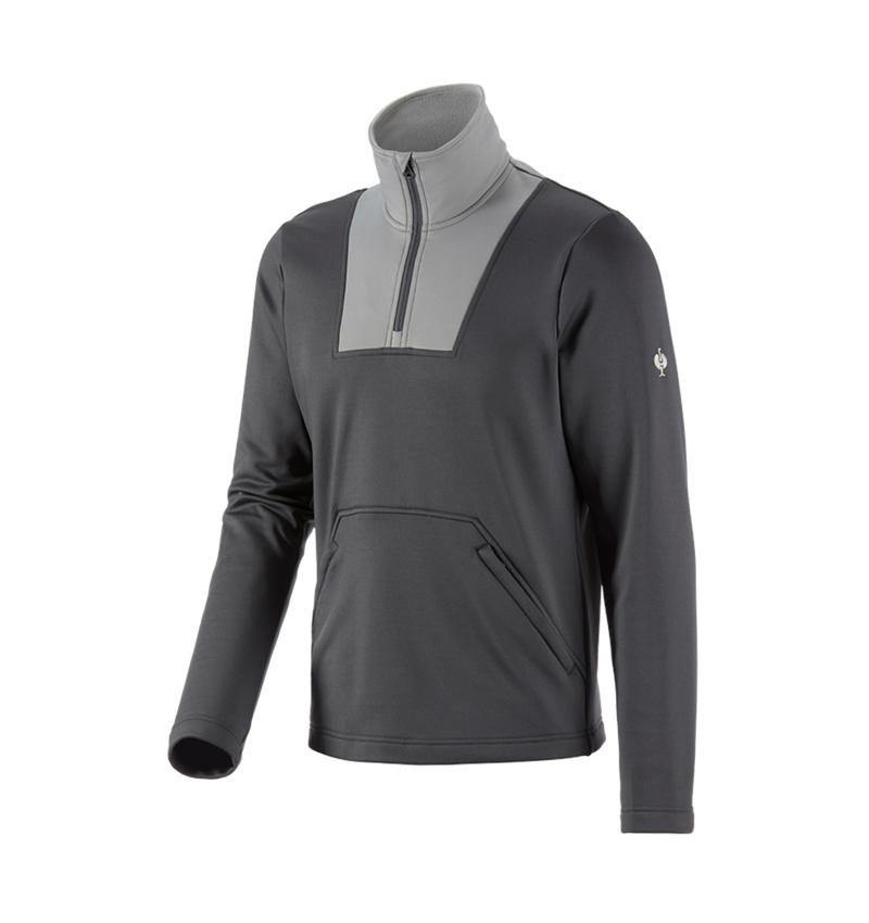 Shirts & Co.: Funktions-Troyer thermo stretch e.s.concrete + anthrazit/perlgrau 2
