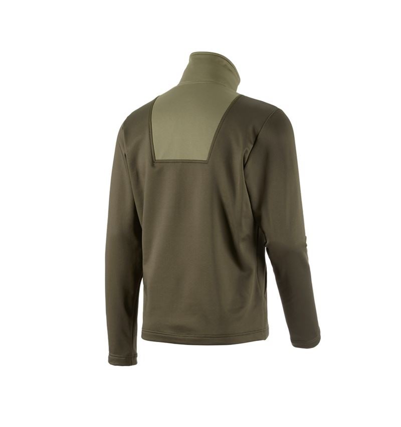 Shirts, Pullover & more: Functional-troyer thermo stretch e.s.concrete + mudgreen/stipagreen 3