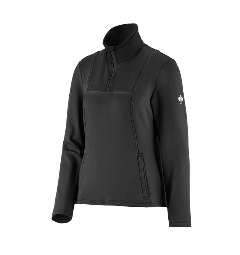Shirts, Pullover & more: Funct.Troyer thermo stretch e.s.concrete, ladies' + black 2