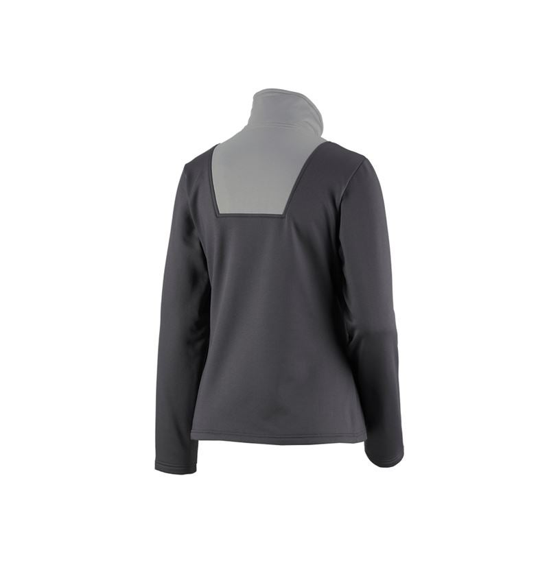 Shirts, Pullover & more: Funct.Troyer thermo stretch e.s.concrete, ladies‘ + anthracite/pearlgrey 3