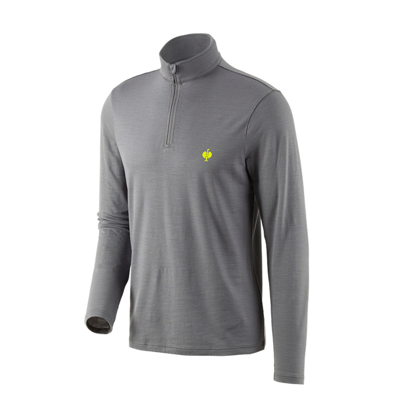Shirts, Pullover & more: Troyer Merino e.s.trail + basaltgrey/acid yellow 3