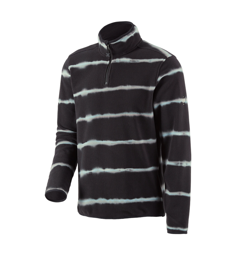 Shirts & Co.: Fleece Troyer tie-dye e.s.motion ten + oxidschwarz/magnetgrau 2