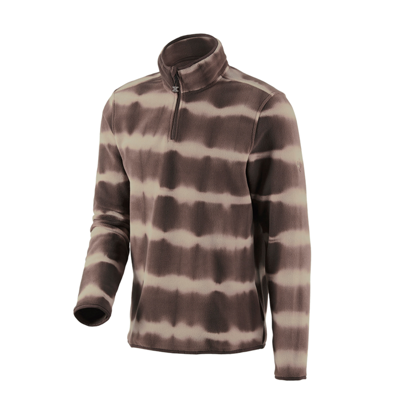 Shirts, Pullover & more: Fleece troyer tie-dye e.s.motion ten + chestnut/pecanbrown 3
