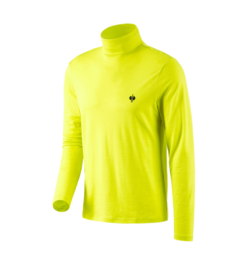 Shirts, Pullover & more: Turtle neck shirt Merino e.s.trail + acid yellow/black 3