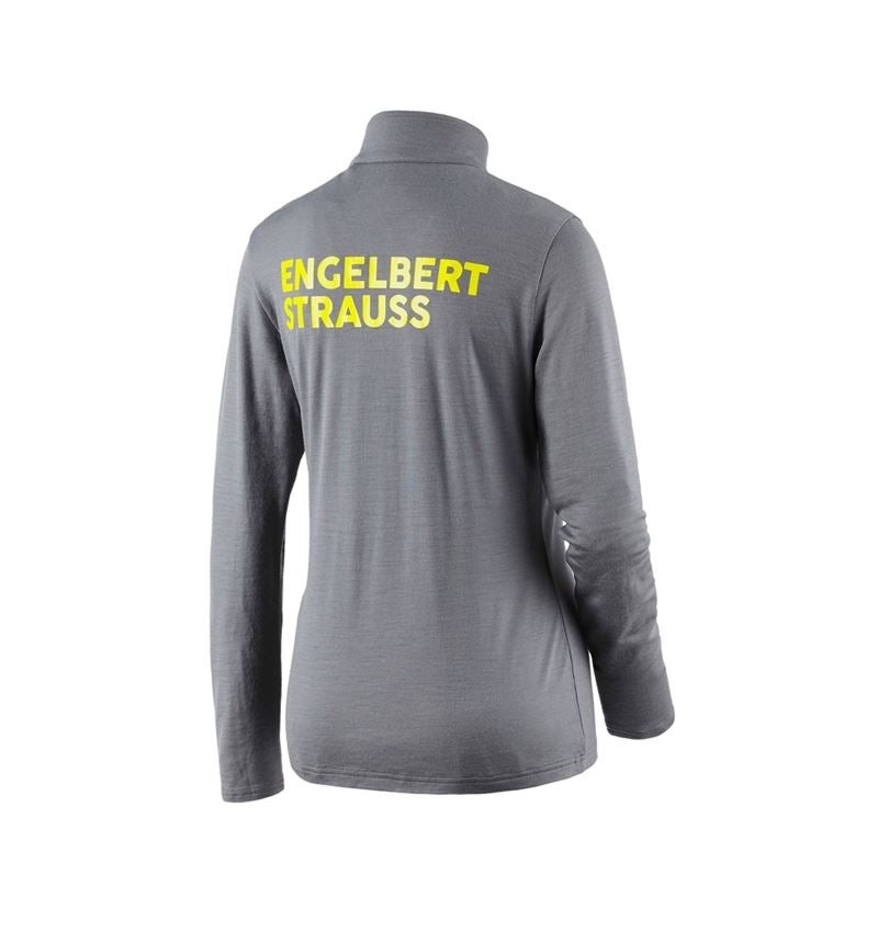 Shirts, Pullover & more: Troyer Merino e.s.trail, ladies' + basaltgrey/acid yellow 4