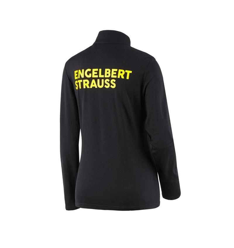 Shirts, Pullover & more: Troyer Merino e.s.trail, ladies' + black/acid yellow 3