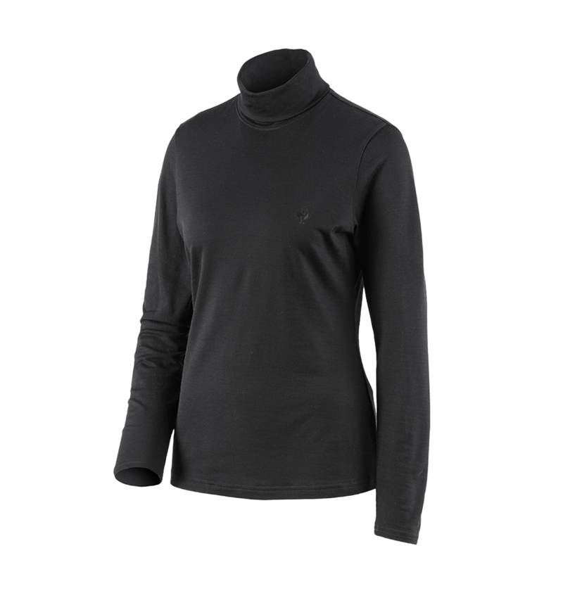 Shirts, Pullover & more: Turtle neck shirt Merino e.s.trail, ladies' + black 3