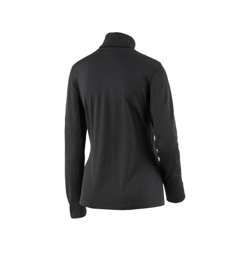 Shirts, Pullover & more: Turtle neck shirt Merino e.s.trail, ladies' + black 4