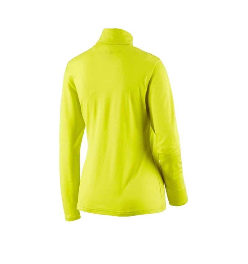 Shirts, Pullover & more: Turtle neck shirt Merino e.s.trail, ladies' + acid yellow/black 4