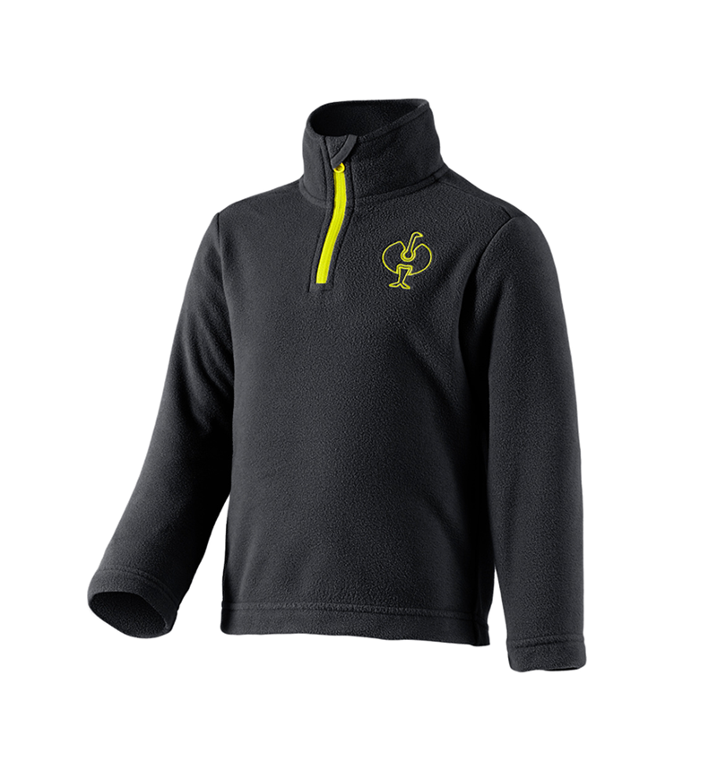 Shirts, Pullover & more: Fleece troyer e.s.trail, children's + black/acid yellow 2