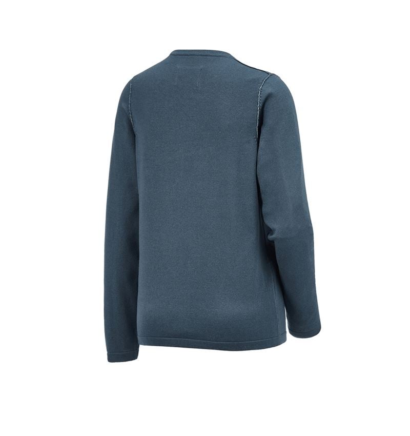 Shirts & Co.: Strickpullover e.s.iconic, Damen + oxidblau 8