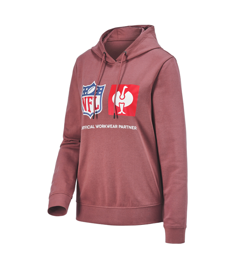 Bekleidung: NFL Hoodie cotton, ladies + oxidrot 7