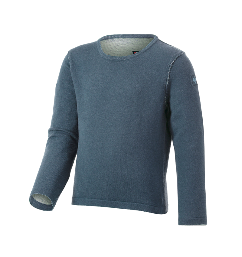 Shirts & Co.: Strickpullover e.s.iconic, Kinder + oxidblau 8