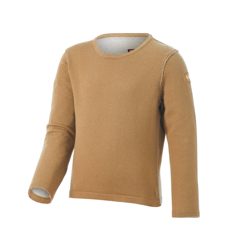 Shirts & Co.: Strickpullover e.s.iconic, Kinder + mandelbraun 6