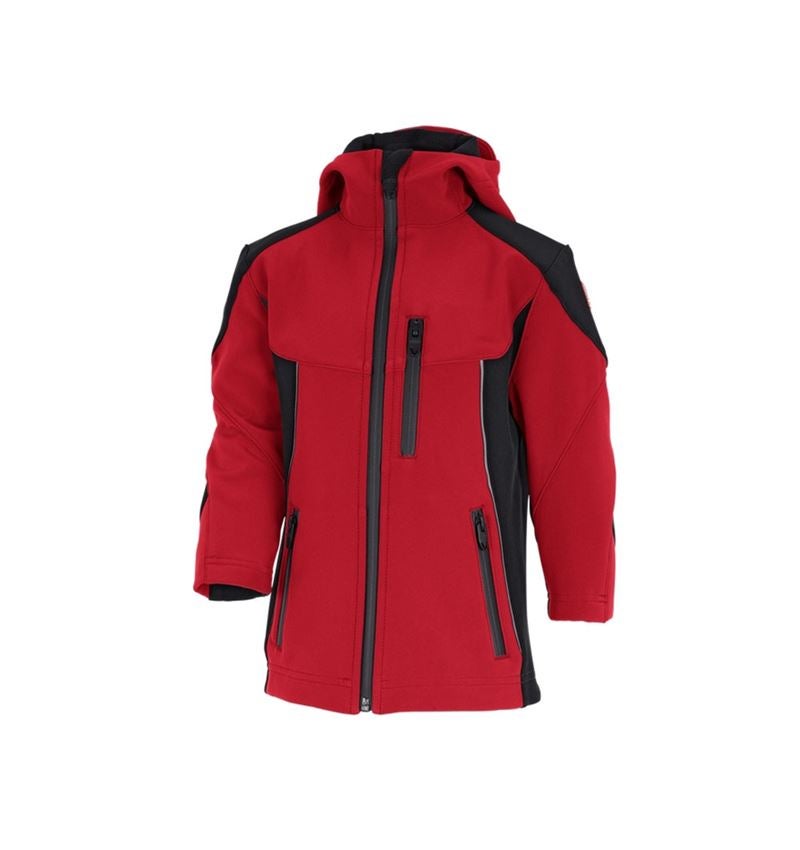 Cold: Softshell jacket e.s.vision, children’s + red/black