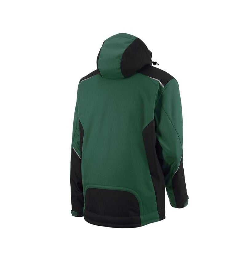 Work Jackets: Softshell jacket e.s.motion + green/black 3