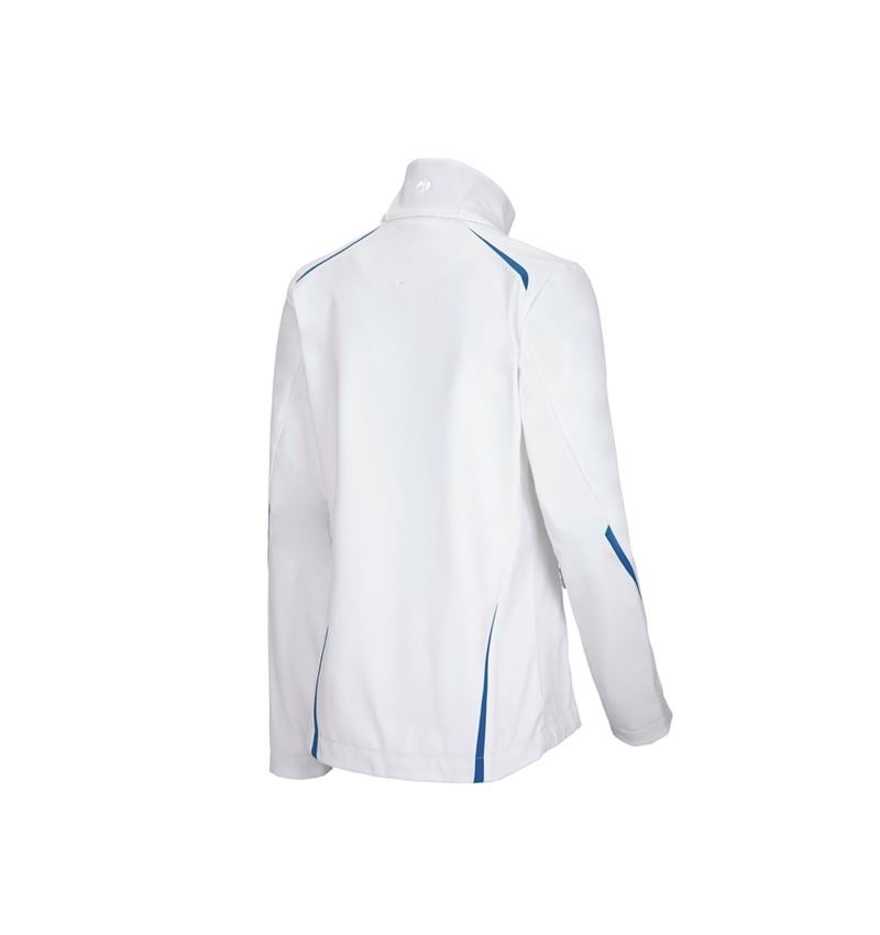 Work Jackets: Softshell jacket e.s.motion 2020, ladies' + white/gentianblue 3