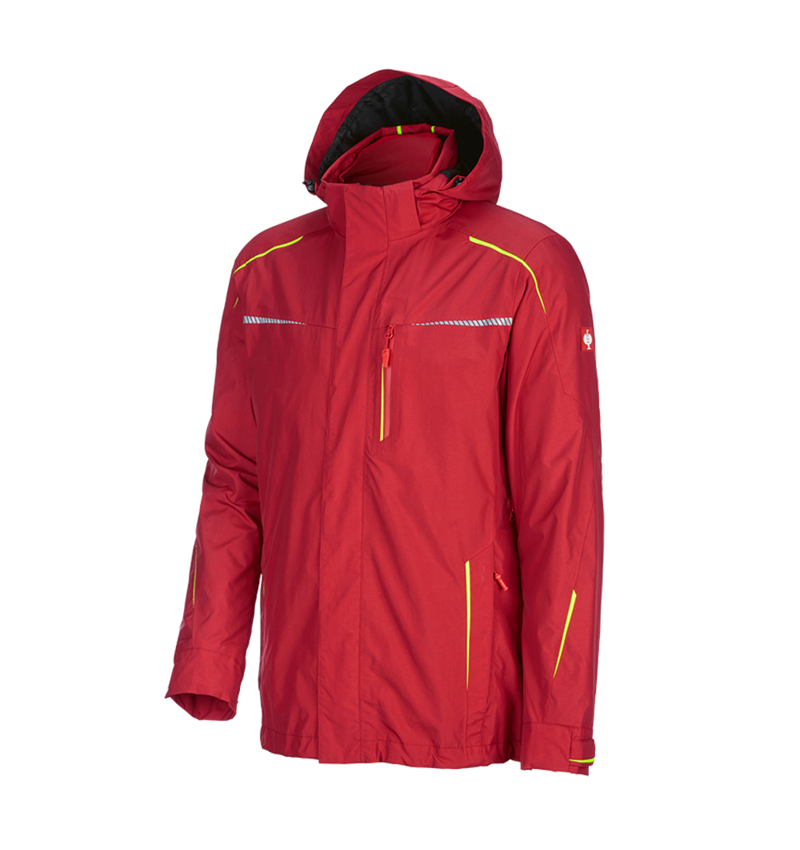 Topics: 3 in 1 functional jacket e.s.motion 2020, men's + fiery red/high-vis yellow 2