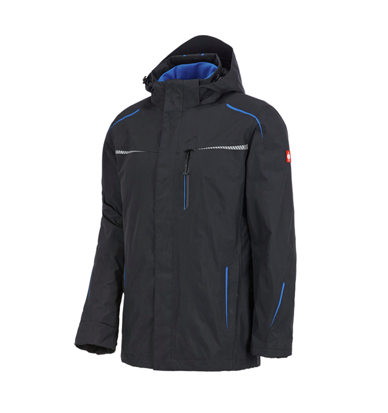 Work Jackets: 3 in 1 functional jacket e.s.motion 2020, men's + graphite/gentianblue 2