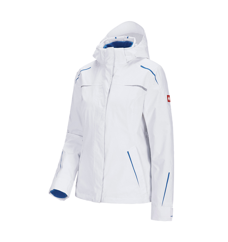 Work Jackets: 3 in 1 functional jacket e.s.motion 2020, ladies' + white/gentianblue 2
