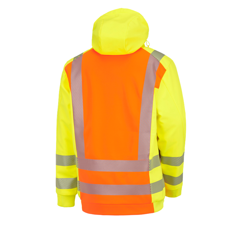 Work Jackets: High-vis winter softshell jacket e.s.motion 2020 + high-vis orange/high-vis yellow 3