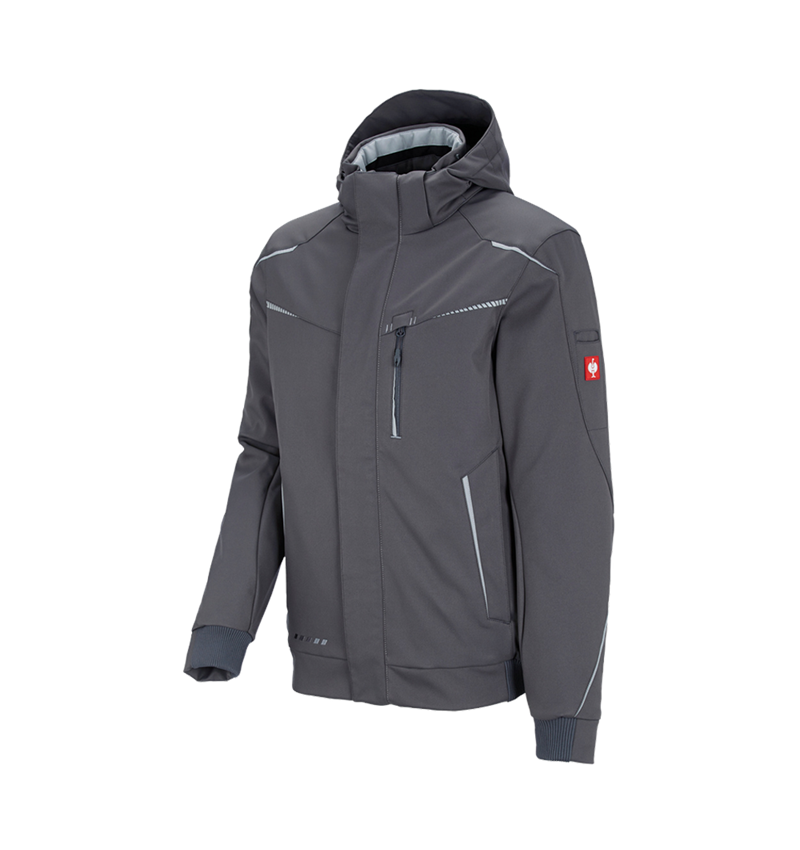 Work Jackets: Winter softshell jacket e.s.motion 2020, men's + anthracite/platinum 2