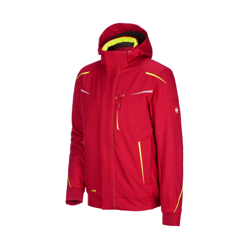 Plumbers / Installers: Winter softshell jacket e.s.motion 2020, men's + fiery red/high-vis yellow 2