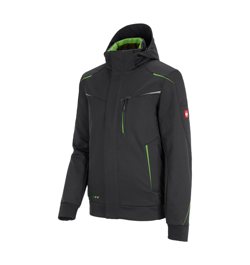 Work Jackets: Winter softshell jacket e.s.motion 2020, men's + black/seagreen 2