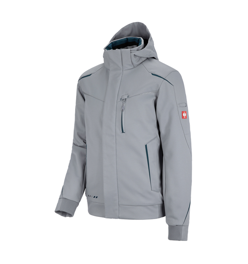 Work Jackets: Winter softshell jacket e.s.motion 2020, men's + platinum/seablue 2