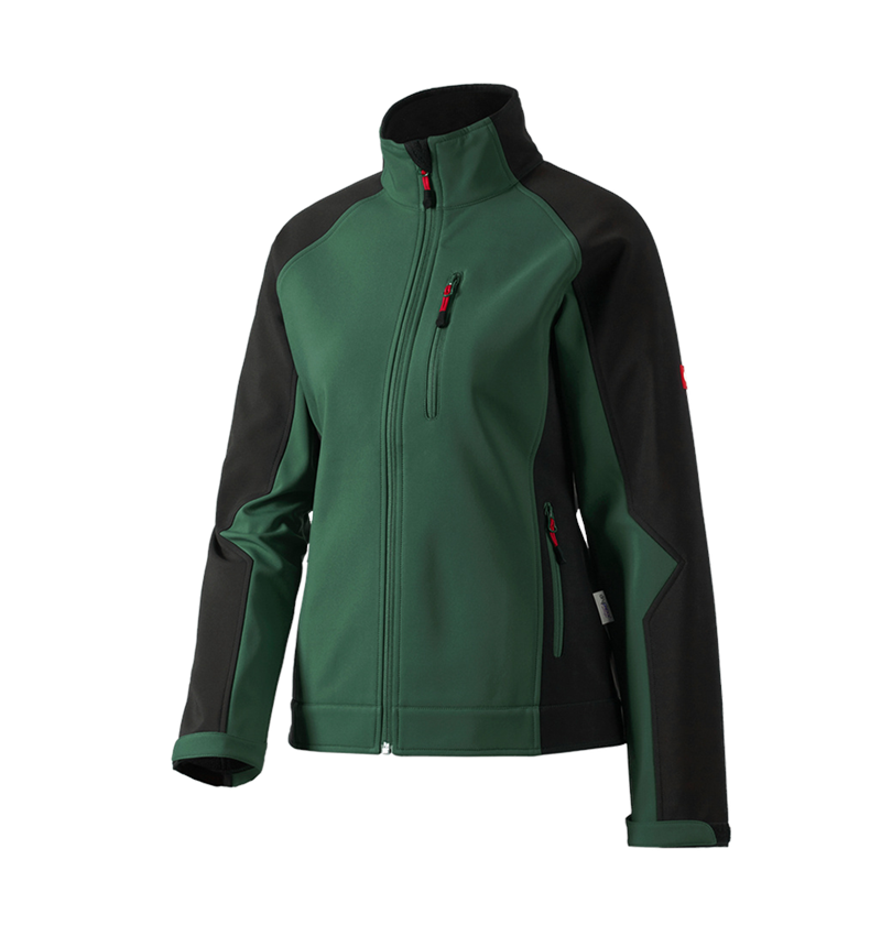 Vestes de travail: Veste Softshell dryplexx® softlight, femmes + vert/noir 2