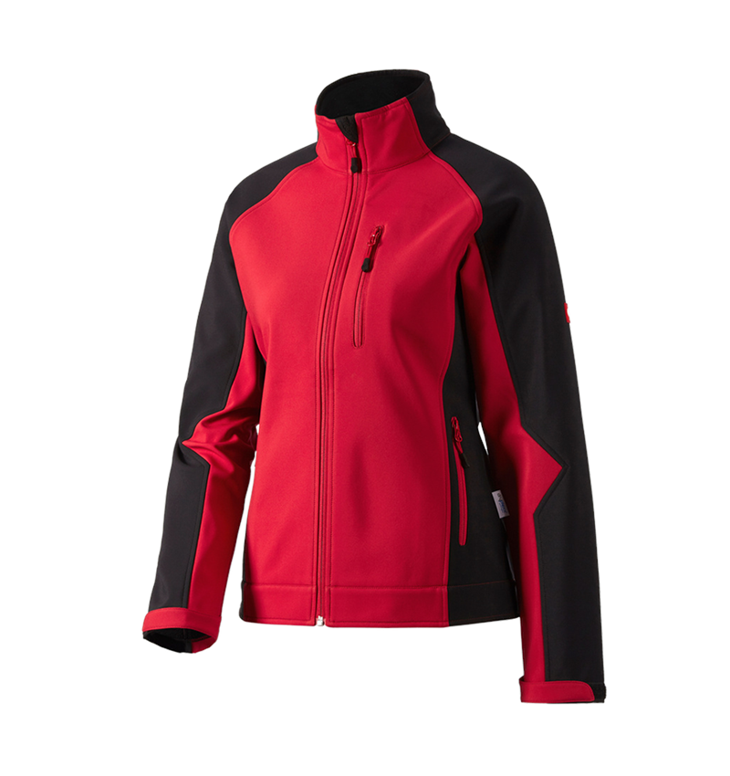 Vestes de travail: Veste Softshell dryplexx® softlight, femmes + rouge/noir 4