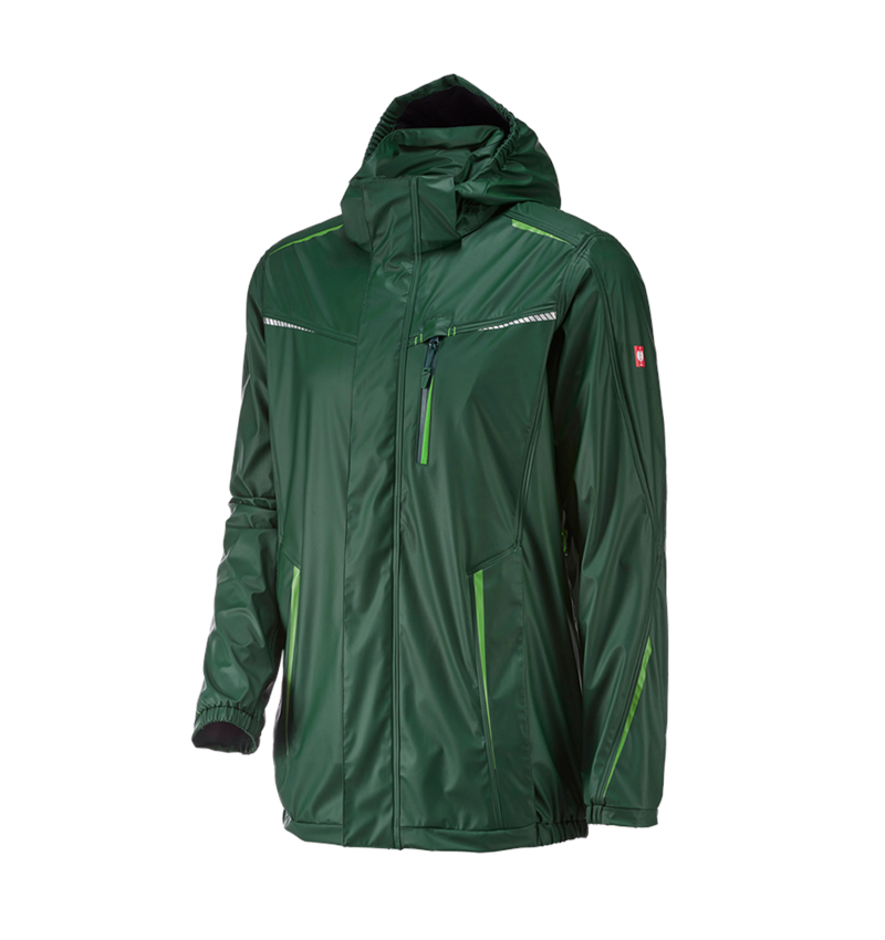 Work Jackets: Rain jacket e.s.motion 2020 superflex + green/seagreen 2