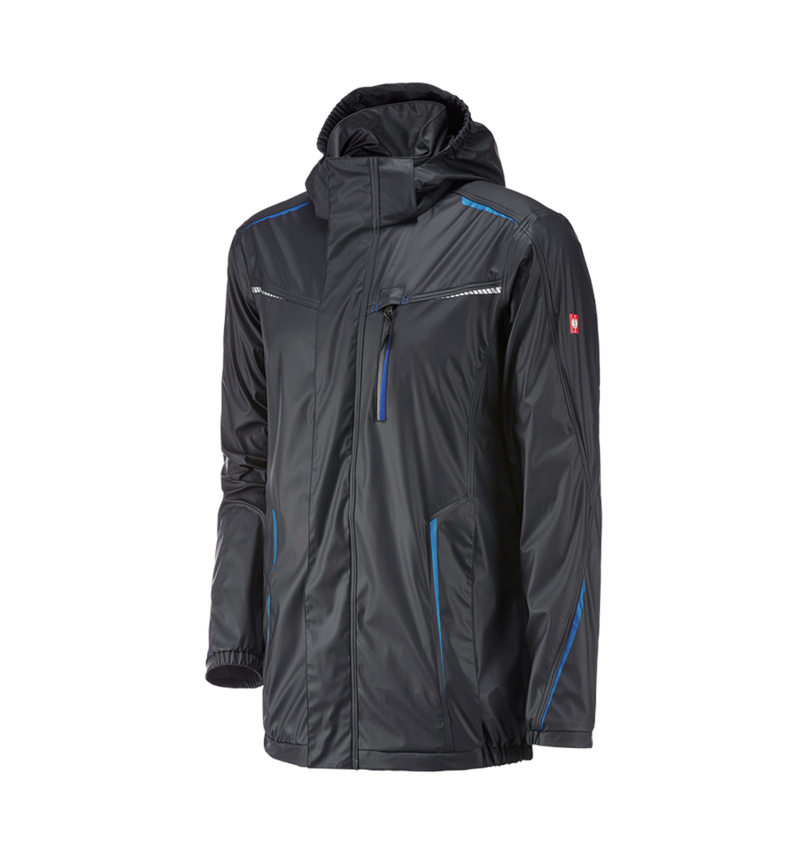 Work Jackets: Rain jacket e.s.motion 2020 superflex + graphite/gentianblue