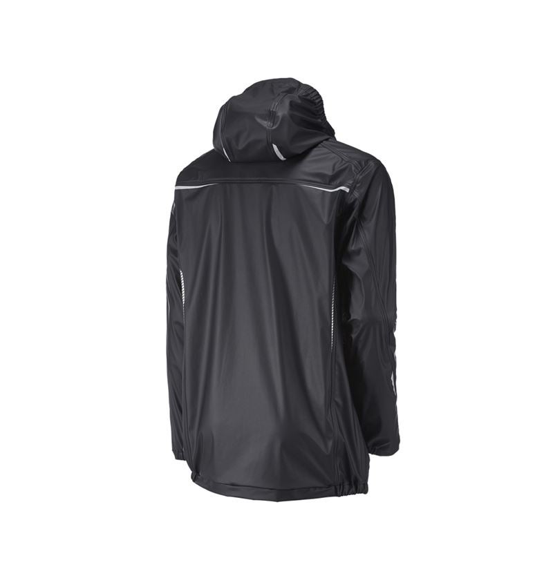 Work Jackets: Rain jacket e.s.motion 2020 superflex + black/platinum 1