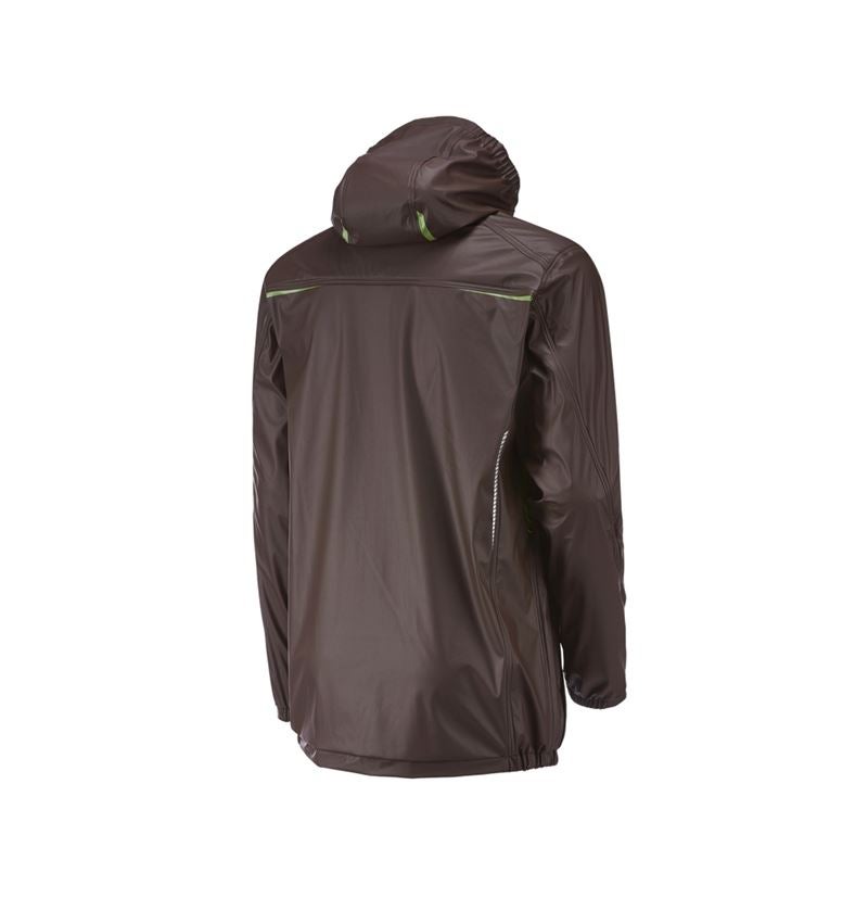 Work Jackets: Rain jacket e.s.motion 2020 superflex + chestnut/seagreen 3