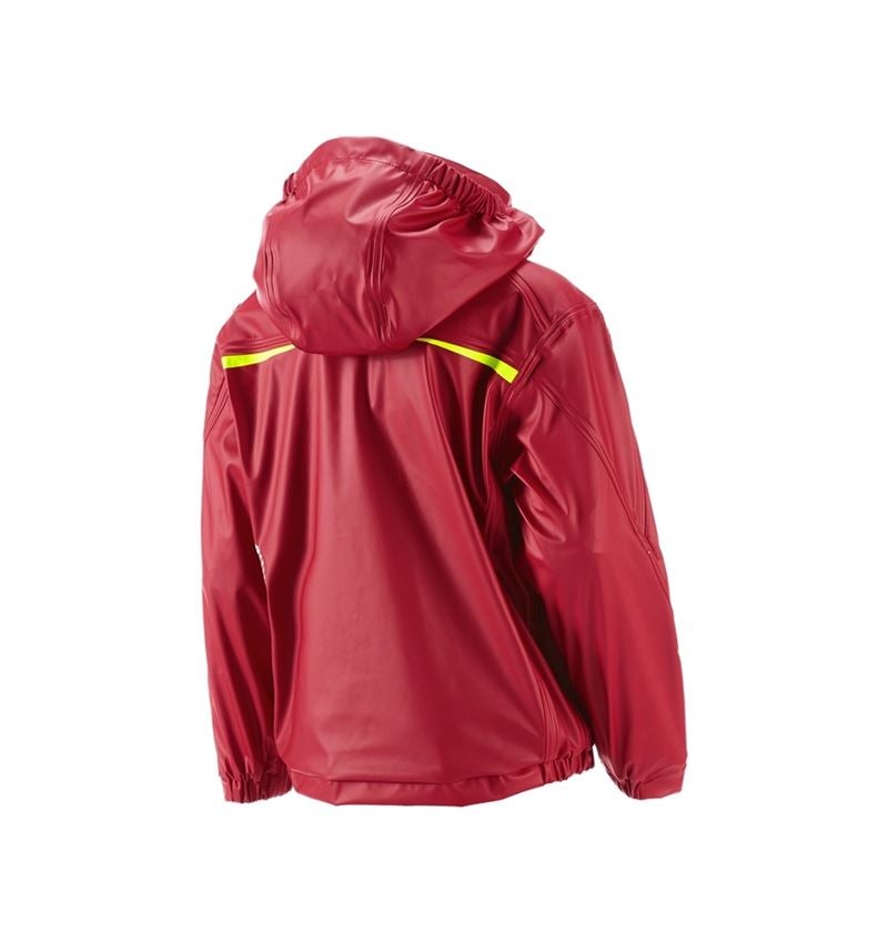 Jackets: Rain jacket e.s.motion 2020 superflex, children's + fiery red/high-vis yellow 1
