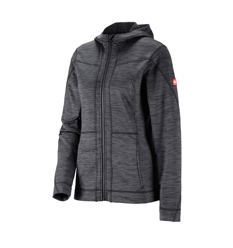 Cold: Hooded jacket isocell e.s.dynashield, ladies' + graphite melange 3