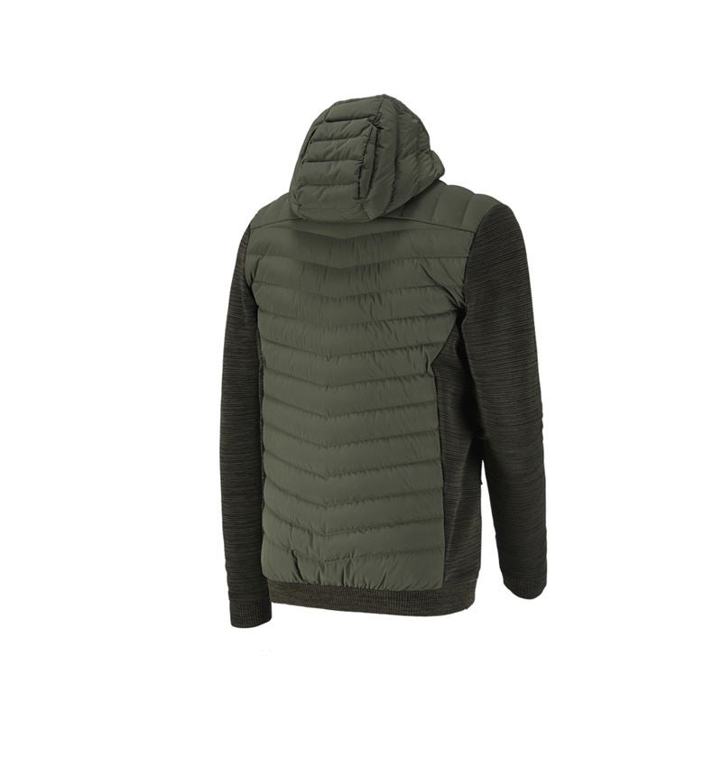 Vestes de travail: Veste en tricot à capuche hybride e.s.motion ten + vert camouflage mélange 1