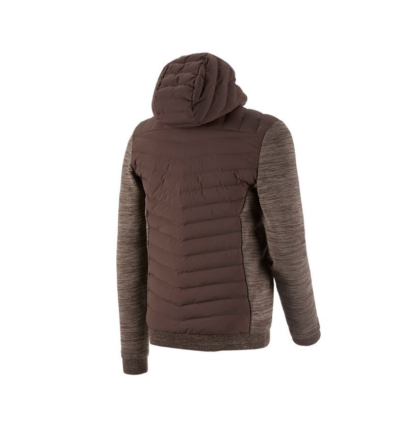 Topics: Hybrid hooded knitted jacket e.s.motion ten + chestnut melange 3