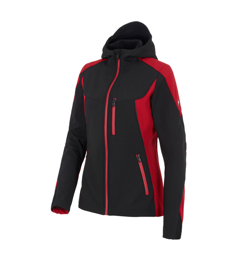 Gardening / Forestry / Farming: Softshell jacket e.s.vision, ladies' + black/red 2