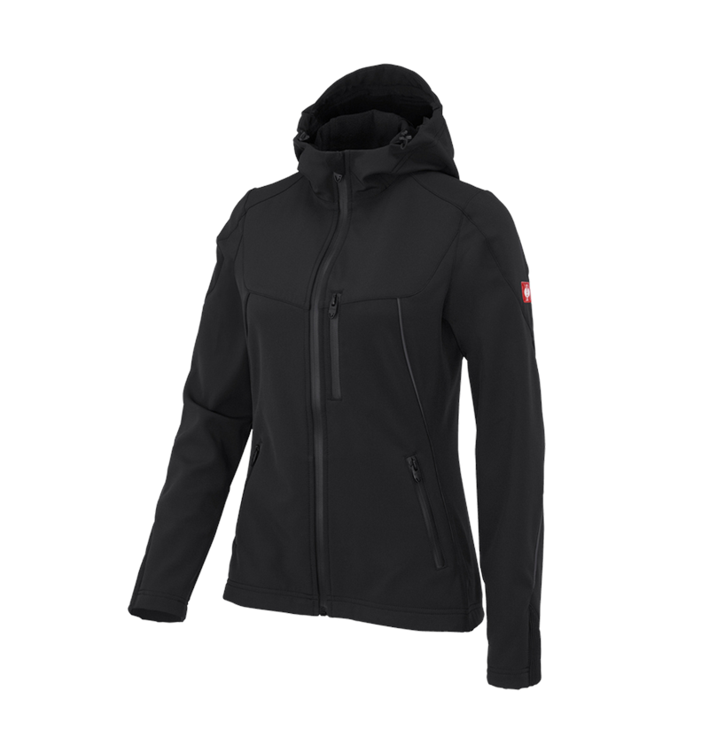 Work Jackets: Softshell jacket e.s.vision, ladies' + black 2